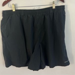 Columbia PFG Swim Trunks Fishing Shorts Black Mens XL Omni-Shade Athleisure